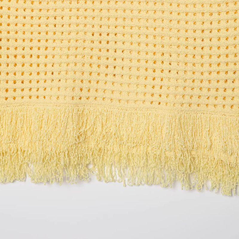 Araltay New Arrival Fashion Style Women's Clothing Fashion All-Match Minimalist Decorated Tassel Plaid Knitting Tops 4331027