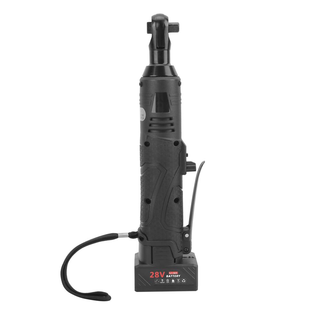 90 Degrees Right Angle 28V Electric Rechargeable Ratchet Wrench Ratchet Spanner Tool 3/8inUK Plug 110-240V