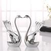 Anti-Rust Swan Shape Cutlery Holder Zinc Zinc Zinc Alloy Swan Tableware Holder  Hotel