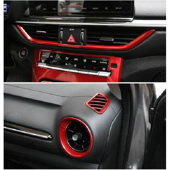For Kia Forte/K3 2019-2021 Red Central Console Air Outlet Vent Cover Trim 3pcs