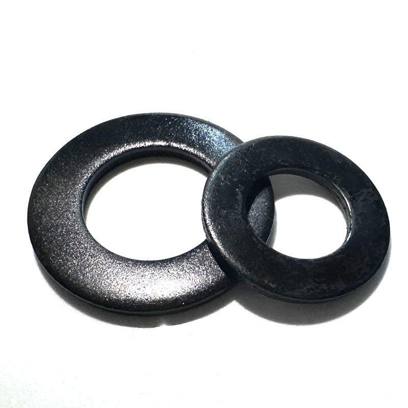 Large-Edge Flat Washer: Thickened, Widened, Blackened Quenched, M20/M24/M30, Grade 8.