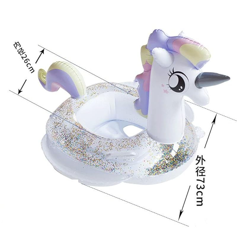 LINDAON Unicorn Float with Armrests for Children Ages 2-8