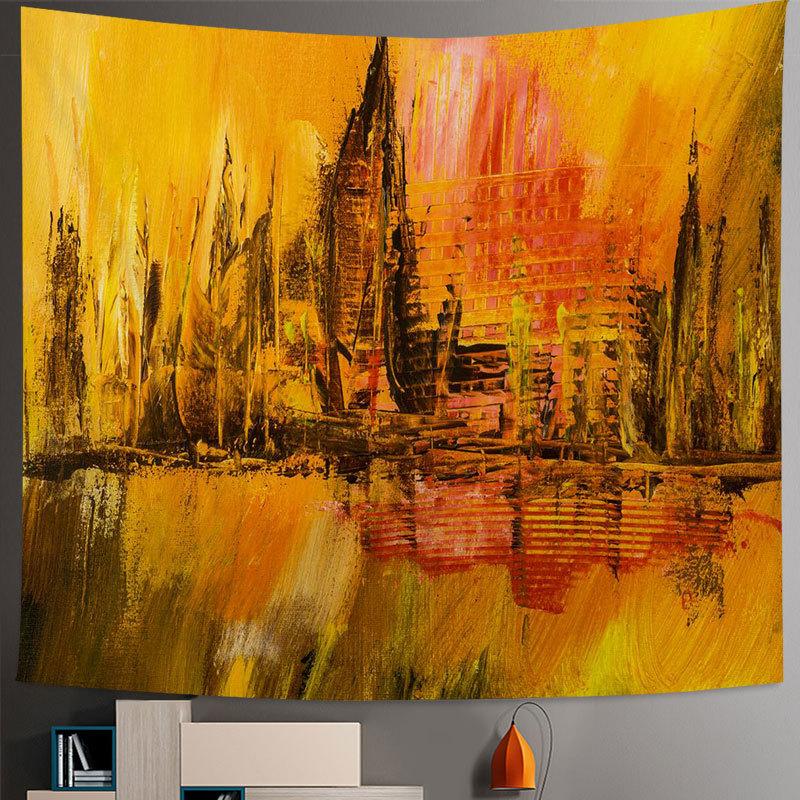 

Красиве природне лісове озеро з принтом Настінний гобелен Настінний міський пейзаж Килимок Настінне мистецтво 100x75cm