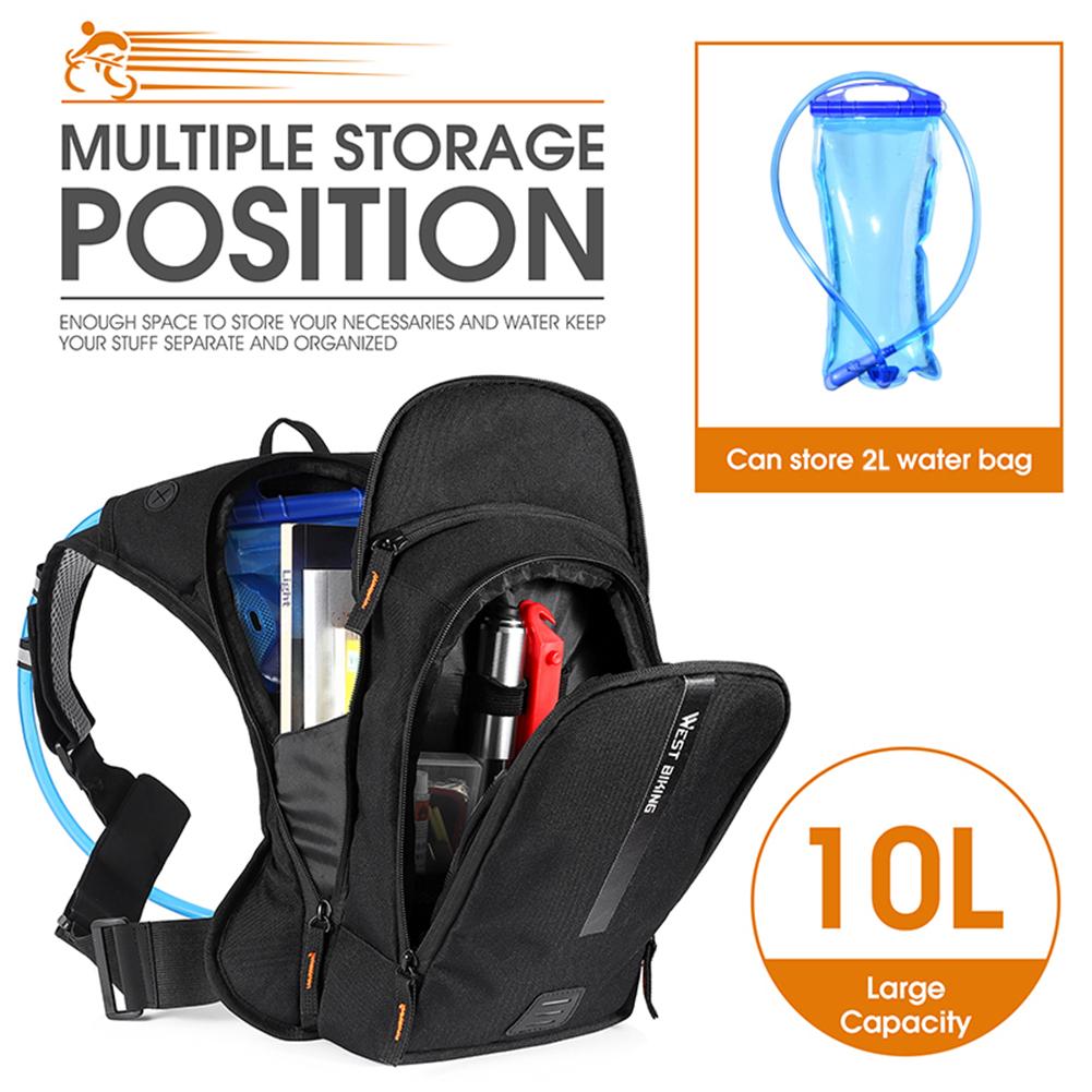 Outdoor-Fahrradtasche 10L Wasserbeutel Sport-Hydrationsrucksack Ergonomie Rennrad