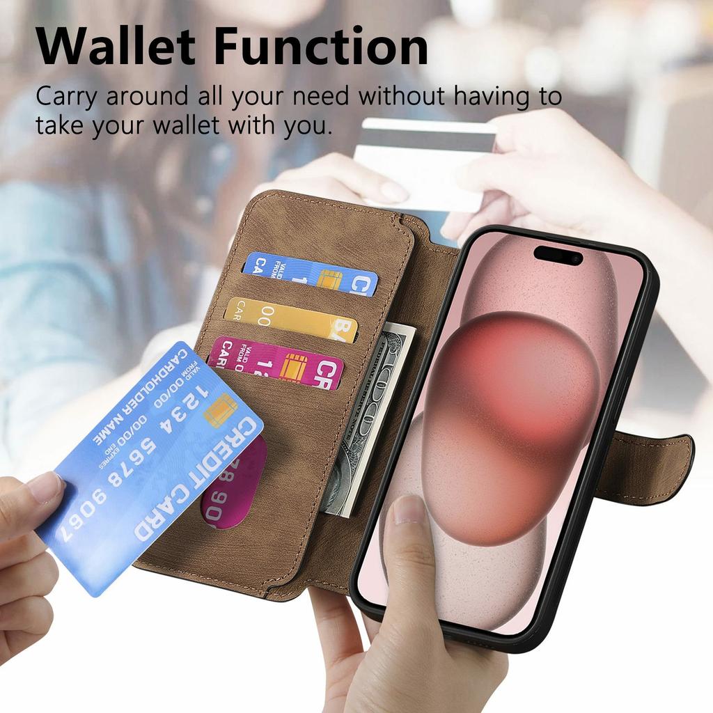 CASENEO MW-03 For iPhone 17 Pro Case with Detachable Wallet Leather + TPU Phone Cover