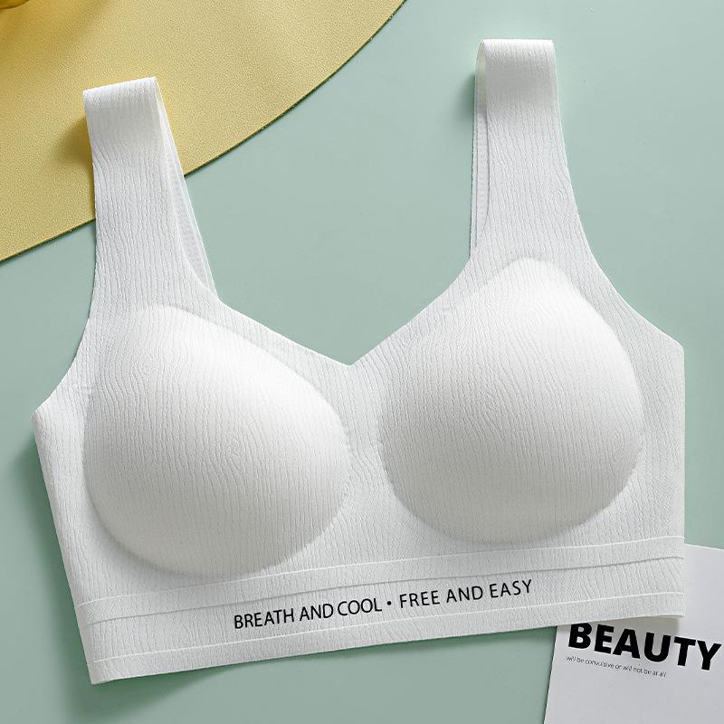 Seamless Gathering Bra Women's Underwear Women's Comfort Sports Beautiful Back No Steel Ring Collection Accessory Vest One-piece Bra