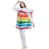 Vibrant Cream Layered Cake Cosplay Costume Unisex Rainbow Themed Outfit For Parties