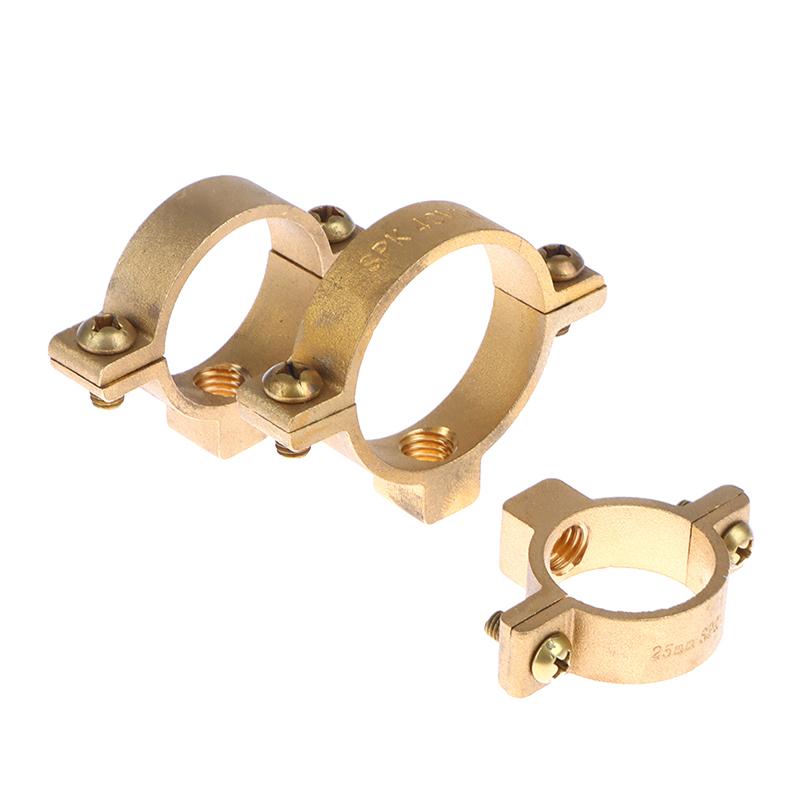 Fit 15 22 28 35 40Mm Od Tube Brass M10 Pipe Clamp Bracket Support Hanger Fixed