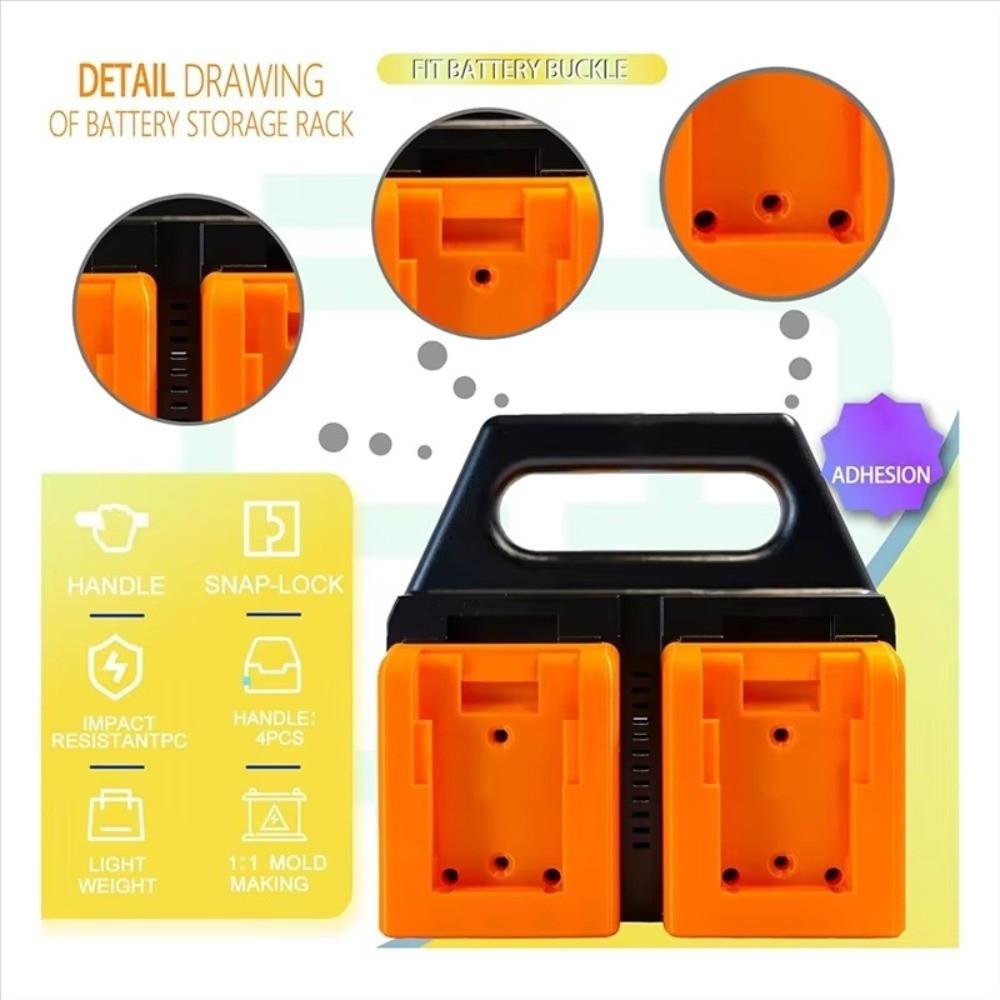 Fixing Devices Battery Storage Rack Battery Tool Holder Base  For Dewalt Lithium Battery