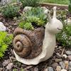 Resin Snail Planter Cartoon Creature Planter Pencil Holder Snail Flowerpot  Office
