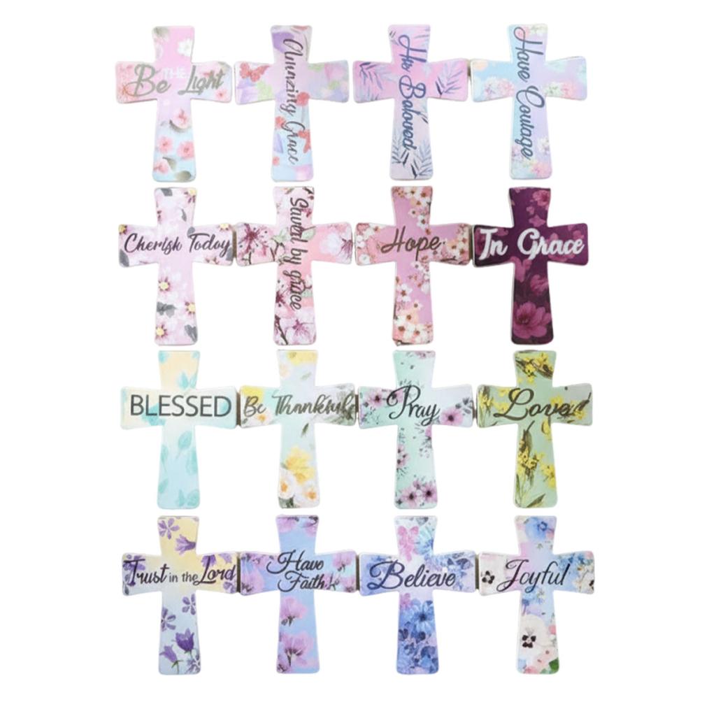 12/16/24 Pcs Christian Cross Magnetic Page Markers Religious Bible Verses Bookmarks Magnetic Page Clips for Women & Men