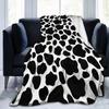 Braune Kuhmuster Flanell Fleece Decke Leicht Super Weich Gemütliche Überwurfdecke für Sofa Bett und Wohnzimmer 50"x40\"