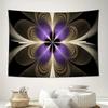 Abstract Purple Gold Mandala Geometric Wall Tapestry Machine Washable All Season Decor Art Print Modern Design Home Quick Setup