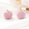 10pcs Plush Fur Covered Ball Beads Charms Pompom Beads Pendant for DIY Necklace Earring Bracelet Pendant Jewelry Making Supplies