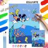 Mickey Diving Ocean Paint By Number Kit Drawing Canvas DIY Picture Home Decor Mural Art Gift Craft Wall Decor Paint Sets 130