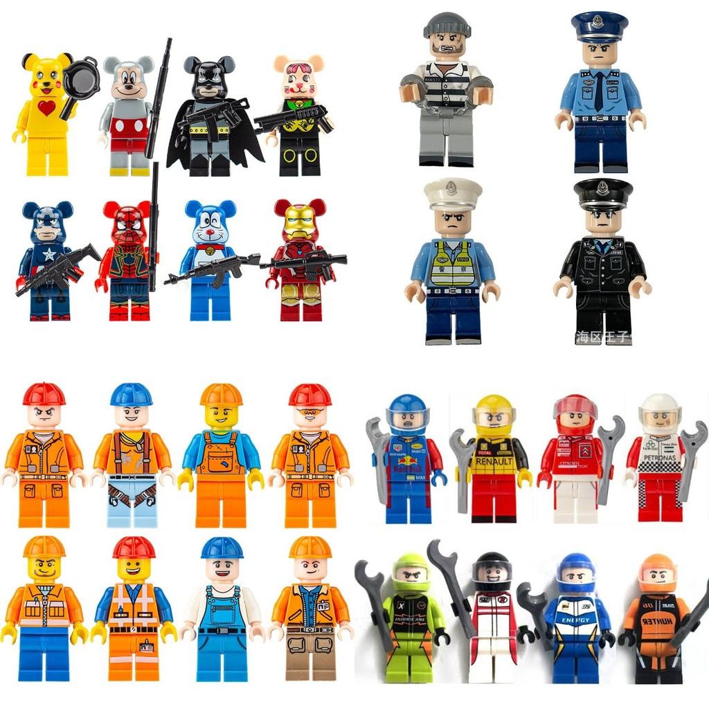 Byens Profesjonelle Ingeniør og Brannmann Minifigurer Byggekloss Sett For Barn