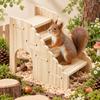 Chew-Proof Hamster Hideout House Wooden Small Pet Shelter Exercise Hamster Climbing Ladder  Gerbil