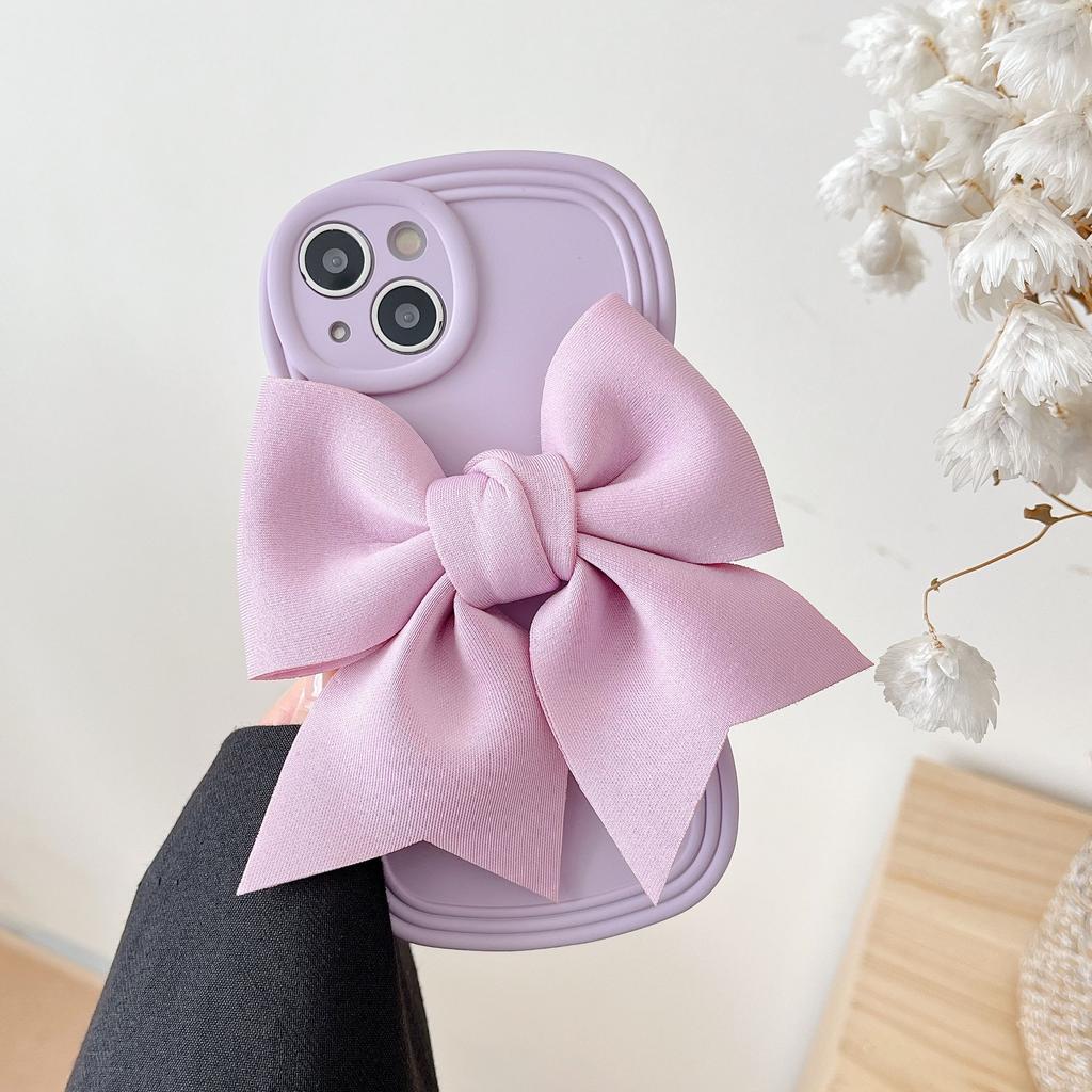 Princess on the run three-dimensional big bow, suitable for iPhone14/13Pro max Apple 12 mobile phone case 15/16