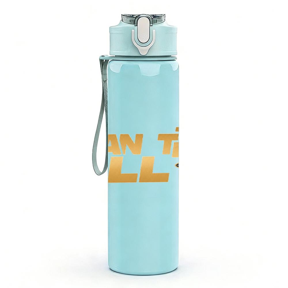 1PC Win It All Vintage Text Logo Print 750ml Portable Sports Water Bottle Leakproof Travel Gym Drink Cup