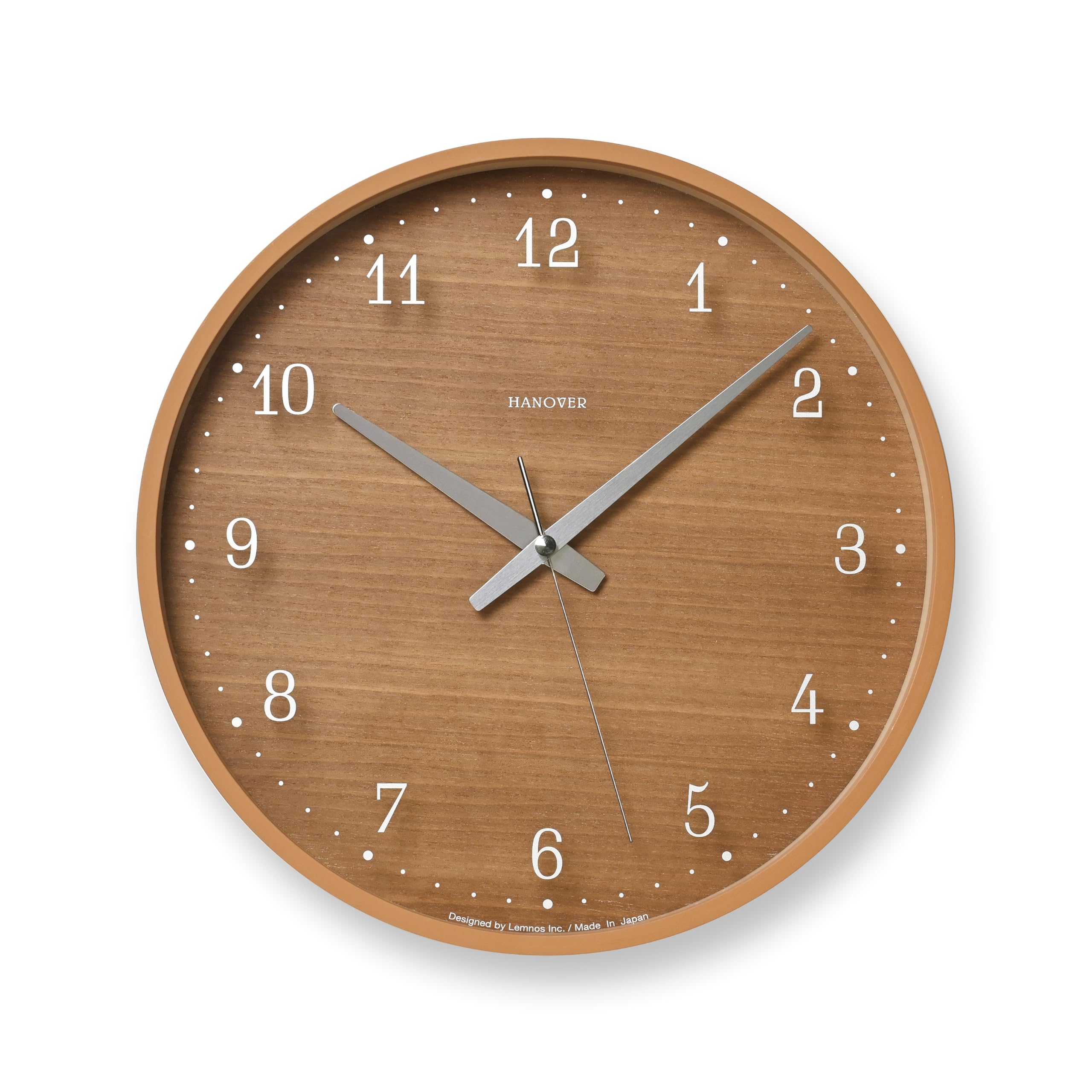 

Lemnos Analog Natural Wood Brownie Middle MBW Radio-Controlled Clock, Finish, Brown, PC25-12W
