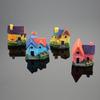 Artificial Mini Miniature Resin House Craft Ornament Small House Model Decor