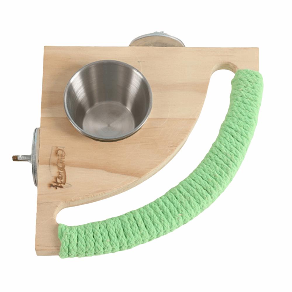 

Cotton Rope Parrot Feeding Box Hanging Bird Food Container Cotton Rope Parrot Play Stand Parrot Quarter