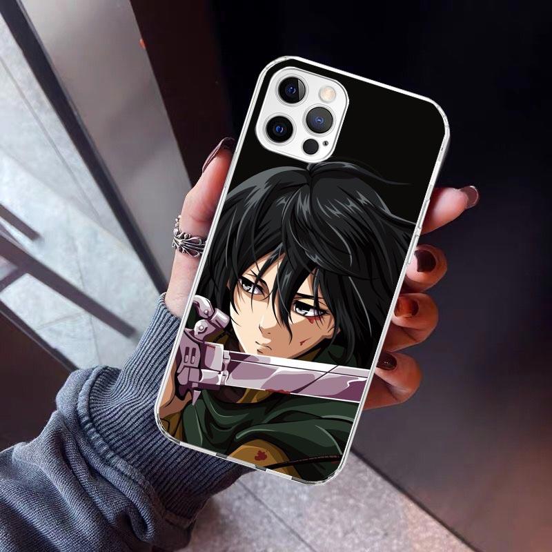 A-Attack on T-Titan Annie Mikasa Phone Case For iPhone 17 Air 11 13 Mini 14 15 Plus 16 12 Pro Max 16E SE 7 8 Pattern Soft TPU Ba
