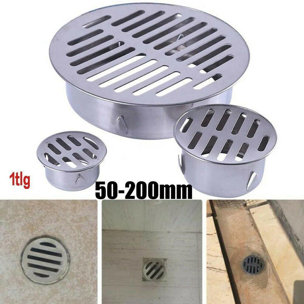 Outdoor Balcony Floor Drain 304 Stainless Steel Thick Drainage Roof Round Flat Floor Drain Cover Rain Pipe Cap For Garden Floor