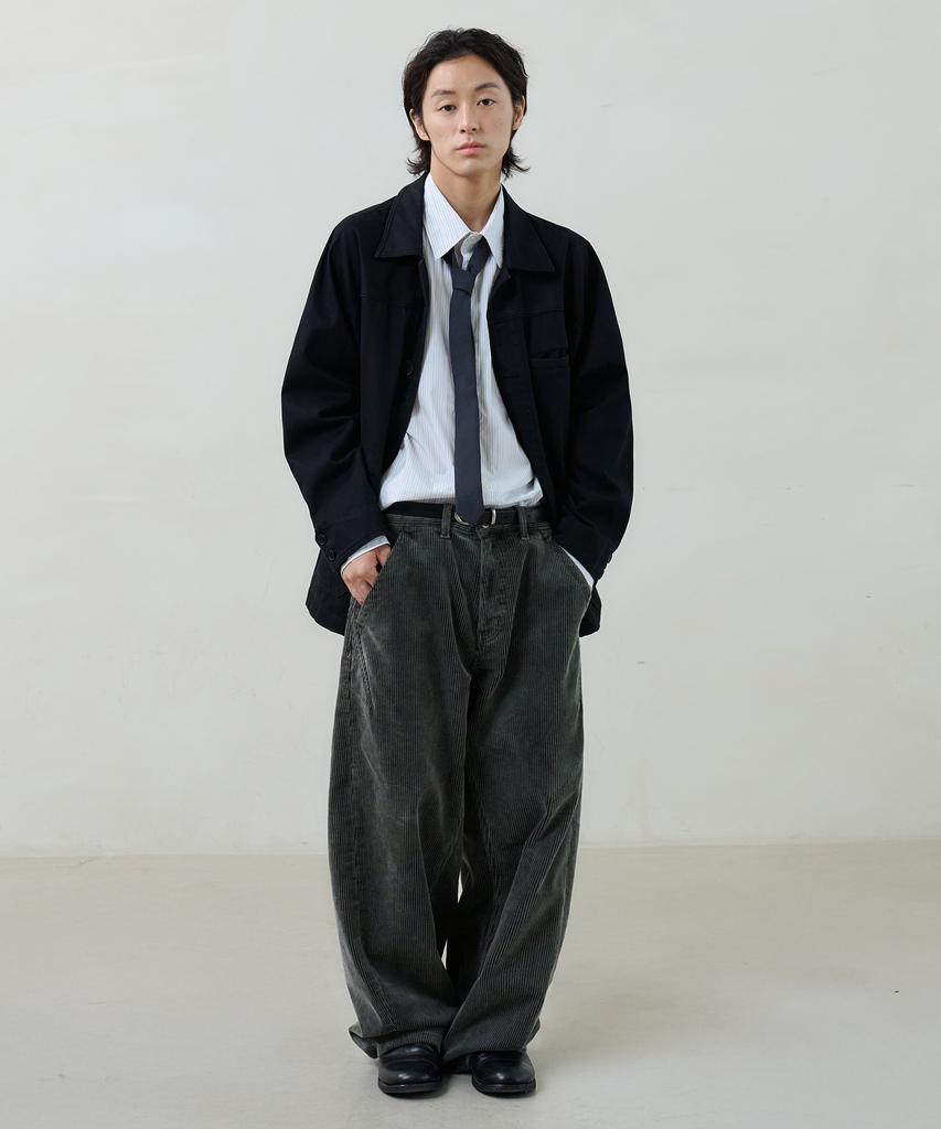 KNOUUN Balanced Corduroy Pants (Charcoal)