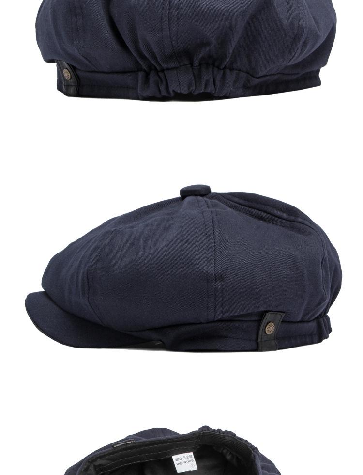 Unisex Adjustable Baseball Cap: Classic Eight-Panel British Newsboy Style