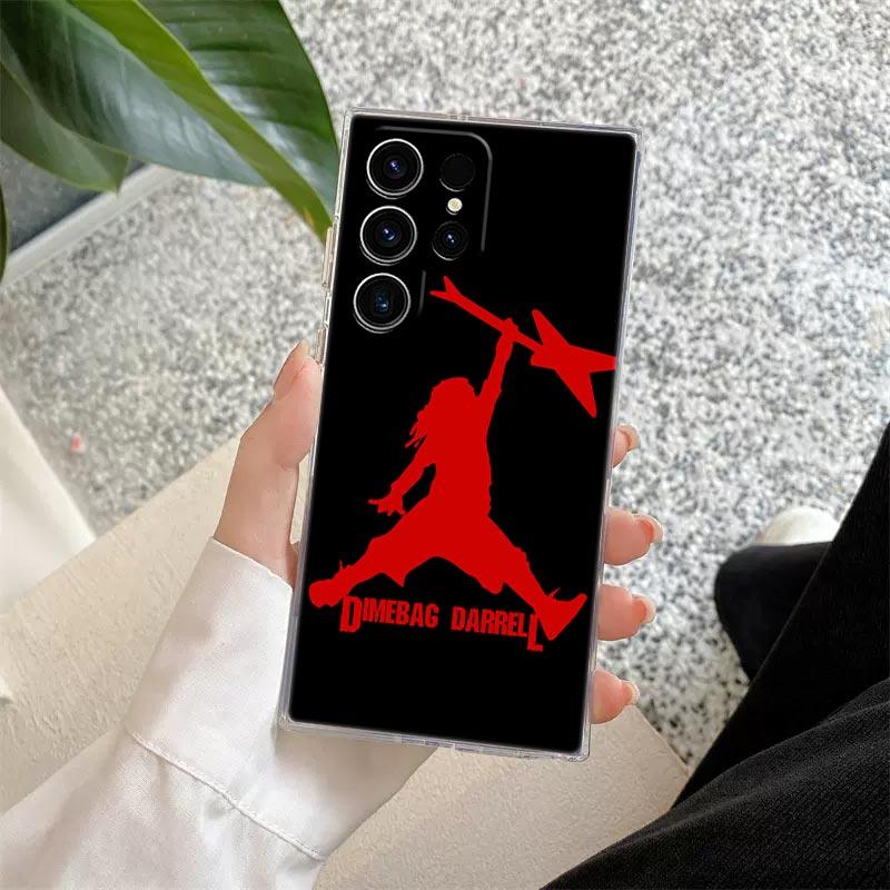 Dimebag Pantera Rock Band Phone Case S25Ultra For Samsung Galaxy S25 S24 S23 S21 Ultra S20 FE S22 Plus A35 A55 Case Clear Cover