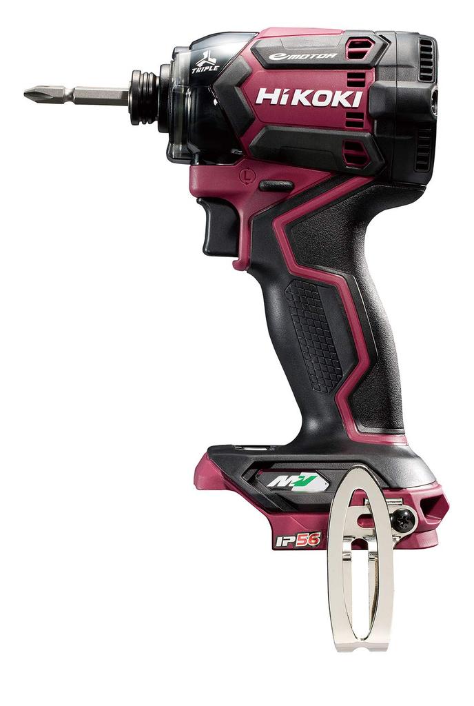 HiKOKI 36V Impact Driver WH36DC Flare Red, Compact and Lightweight, Reduced Bit Vibration, Improved Trigger Feel, Battery, Charger, and Case Sold Sepa
