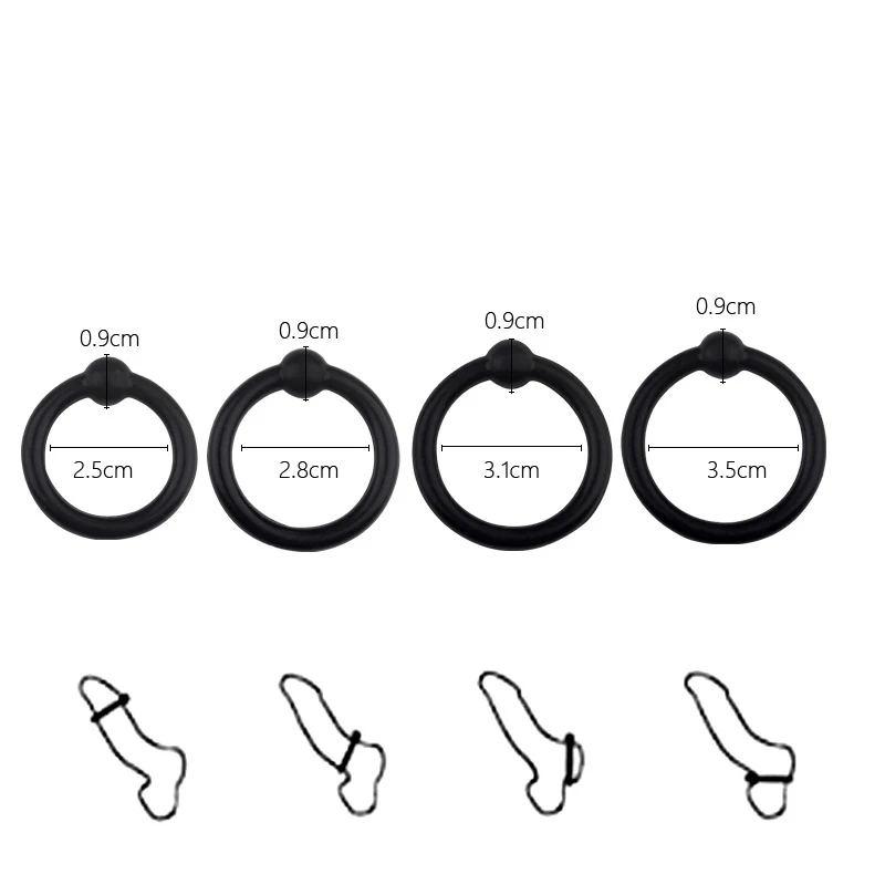 4ks/Sada kroužků Prsten na penis pro muže Cockring Prsten na penis Sexshop Prsteny na penis pro Dicka silikonové