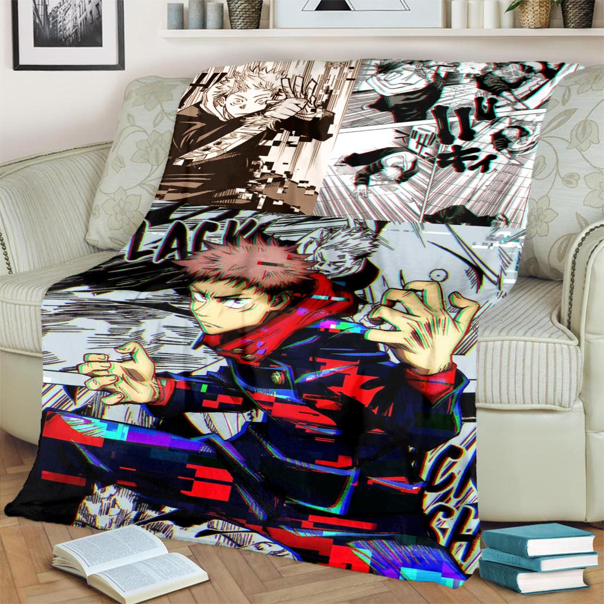

Jujutsu Kaisen Warm Comfortable Print Blanket Flannel for Bedrooms, Sofas, Beds, Chairs, Picnics, Travel 75x90cm