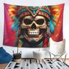 Aztec Skull7 Tapestry Decoration Art Aesthetic Tapestries for Living Room Bedroom Home Wall Cloth Wall Hanging