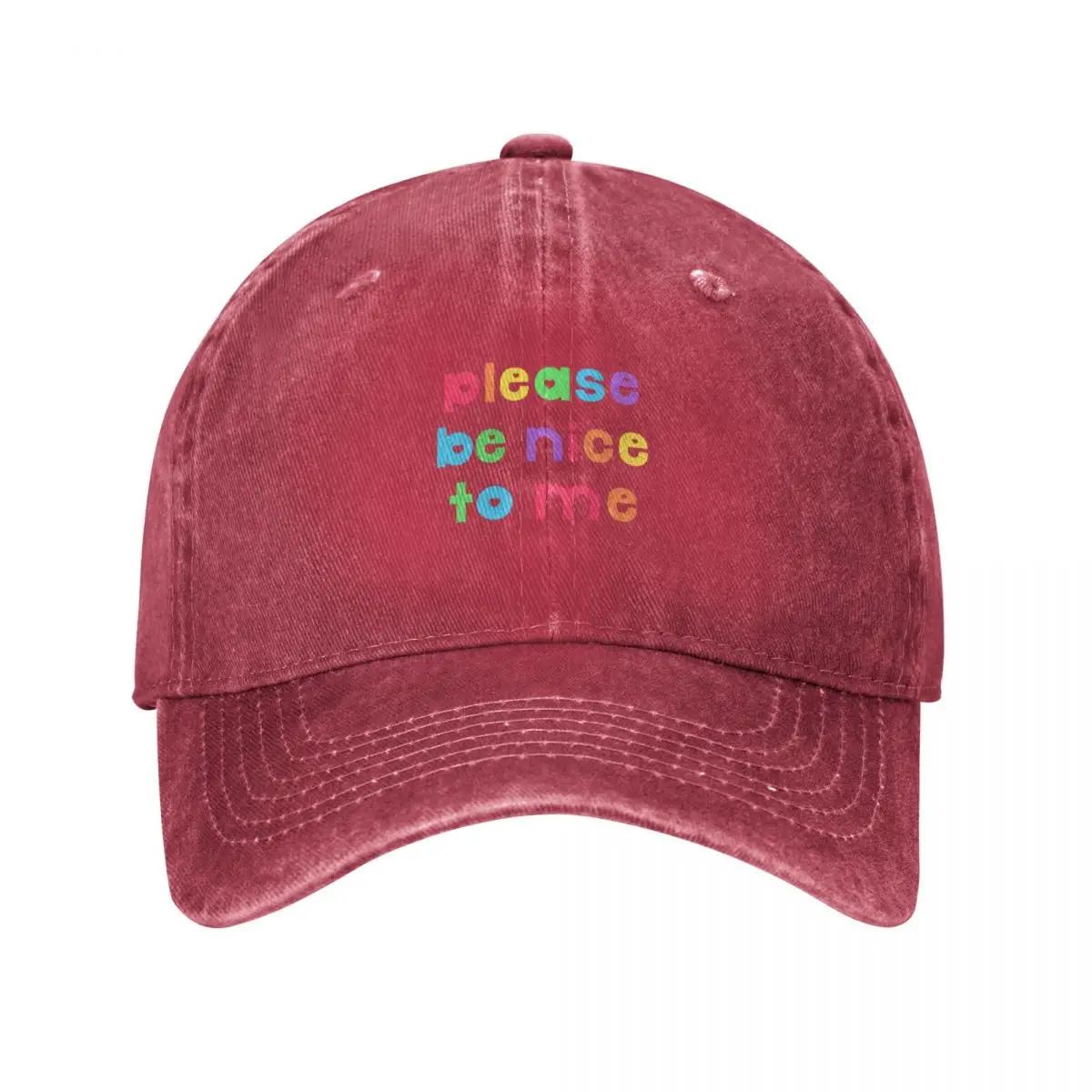 Please Be Nice To Me ver Baseball Cap western Hat Cosplay Luxury Cap Military Tactical Cap Unisexs Luxury Womens