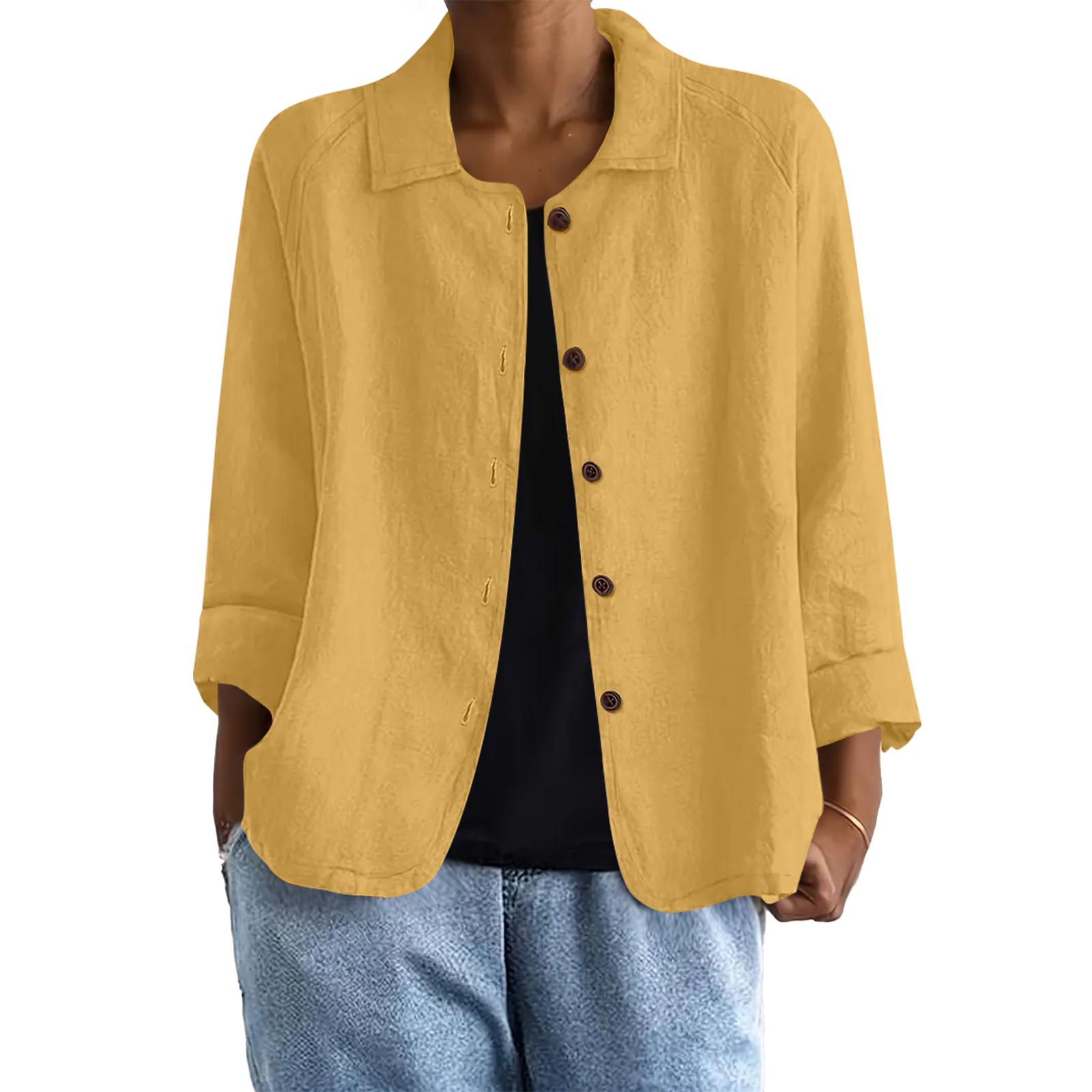 

Women s Loose Fashion Collar Casual Cardigan Tops Jacket XL