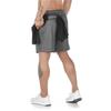 Crazy Muscle Sports Shorts Herren Mesh Schnelltrocknend Atmungsaktiv Laufhose mit Reißverschlusstasche Fünfviertelhose
