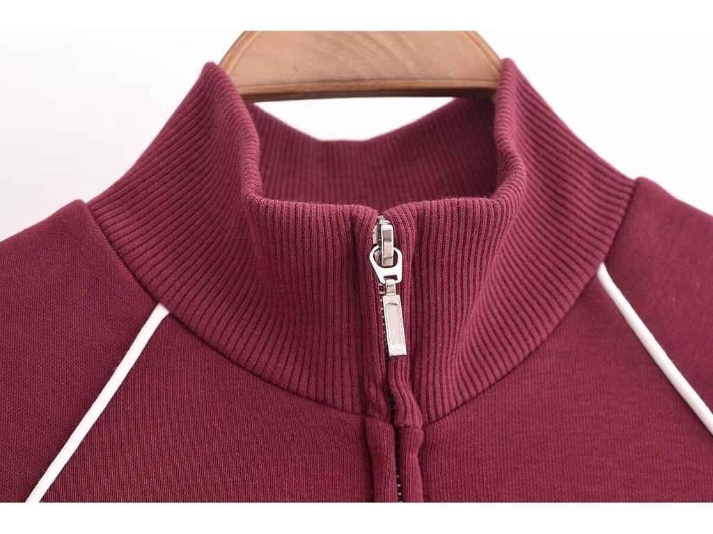 TAOP&ZA Women's Letter Print Velvet Sweatshirt Set - Early Spring Collection
