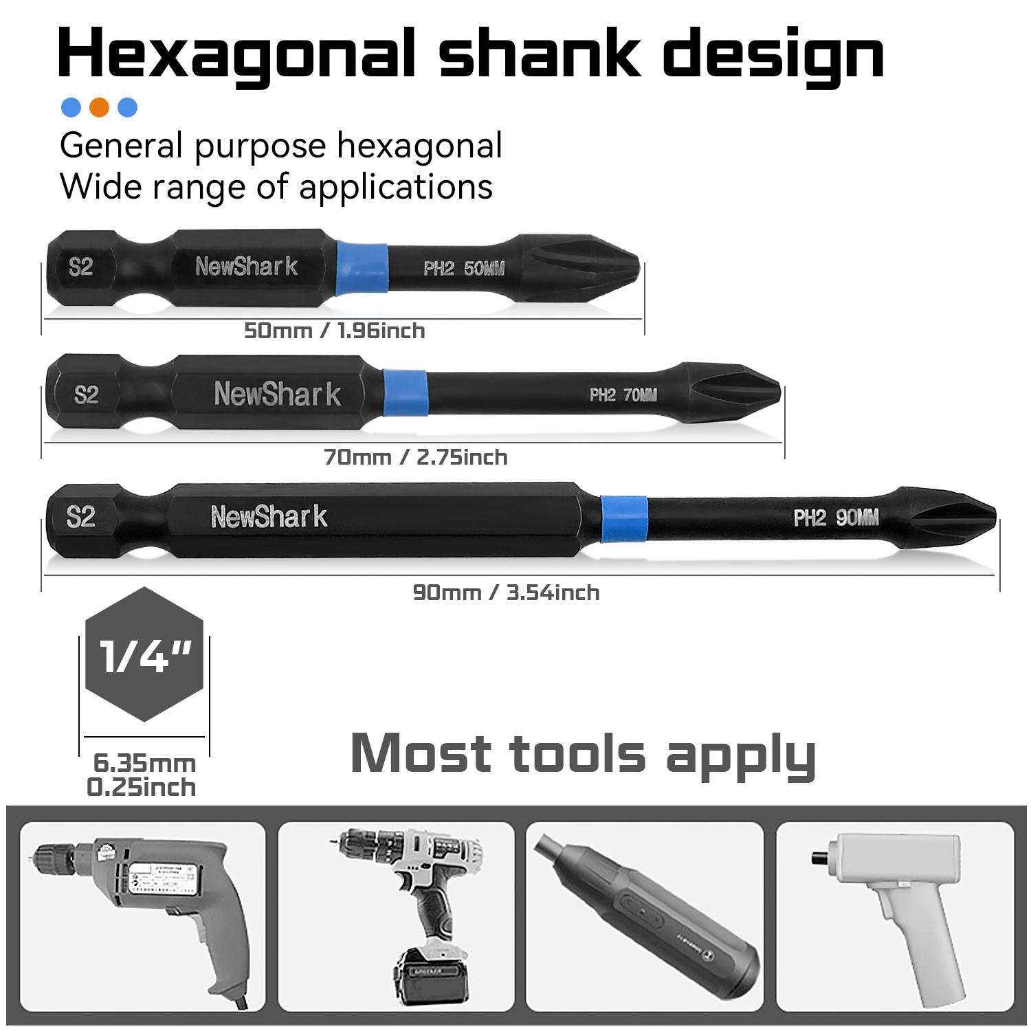 

High strength electric drill anti slip ph2 Screwdriver Bits head, high hardness, strong magnetic, double cross anti impact