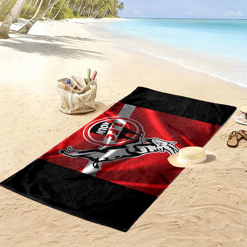FC Köln Logo Aufdruck Strandtuch, Großes Weiches Schnelltrocknendes Handtuch für Strand Camping Schwimmen