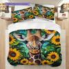 Starry Sky Giraffe Pattern Bedding Quilt Set Quilt Cover Pillowcase Home Decoration Birthday Gift (1 * Duvet Cover + 2 * Pillowcase, Without Core)