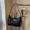 Bag new summer leather women's bag rhombus chain bag temperament advanced sense shoulder messenger bag luggage