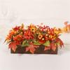 Durable Plastic Foam Autumns Floral Arrangement With Maple Leaf Sunflowers Design For Thanksgiving Party Decorations