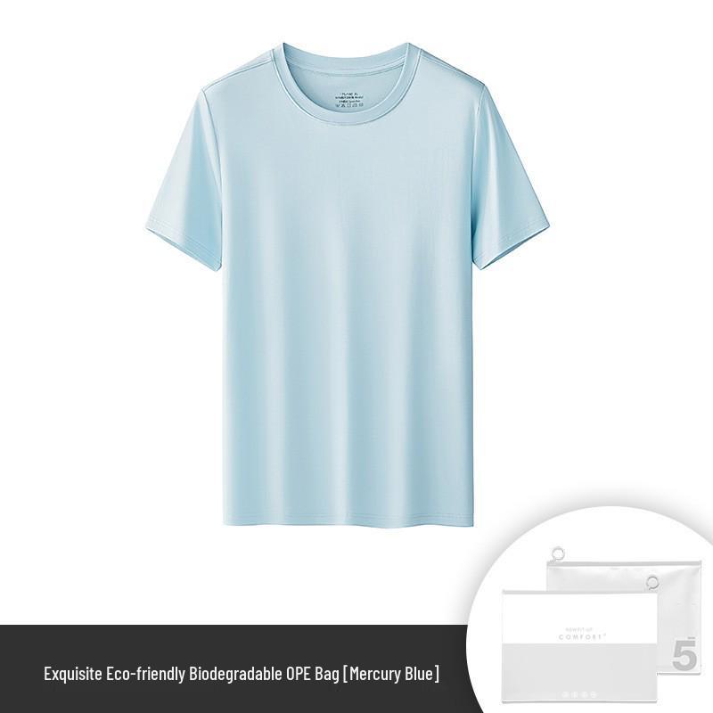 60-Pack Double-Sided Modal Unisex Short-Sleeve T-Shirt - Solid Color Thin Base Layer for Spring/Summer