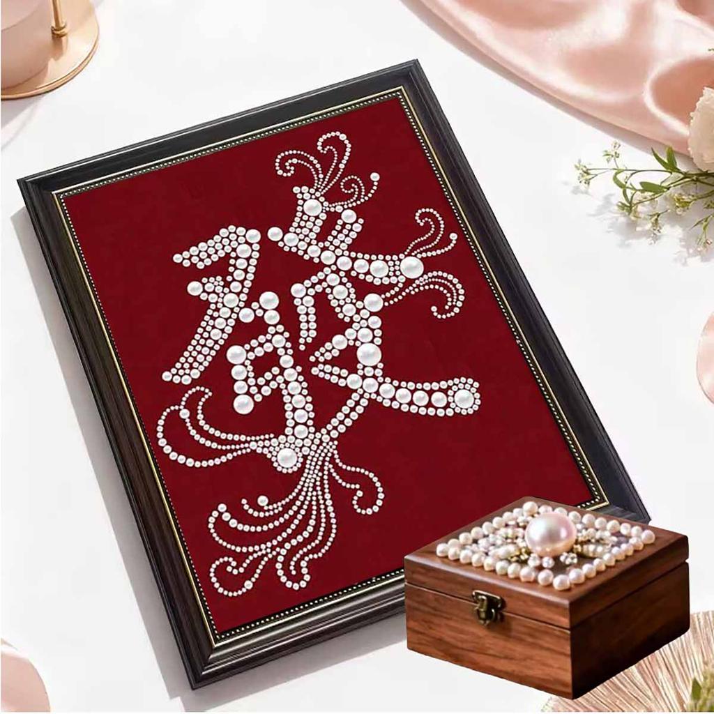 Pearl Get Rich DIY Diamond Art Kits 15.7x19.6inch Gem Art Diamond Painting Kits Without Frame for Adults Gift Idea Home Wall Decor
