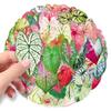 50 Sheets of Realistic Translucent Taro Leaf Stickers for DIY Crafts: Envelopes, Helmets, Phone Cases