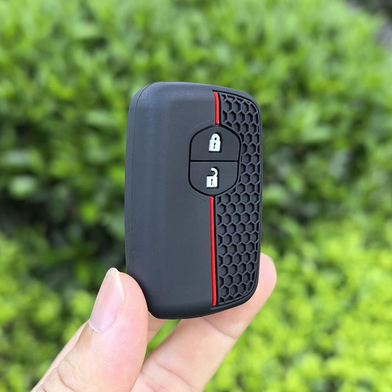 2 Buttons Remote Silicone Key Fob Case Cover Shell Holder For Toyota RAV4 Land Cruiser Camry Highlander Prado Prius