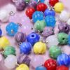 9pc Mix Glass Lily Of The Valley Pendants For Jewelry Making Supplies Colorful Flower Charm Pendant DIY Vintage Earring Bracelet