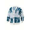 Casual V Neck Long Sleeve Knit Cardigan Button Front Sweater For Outerwear